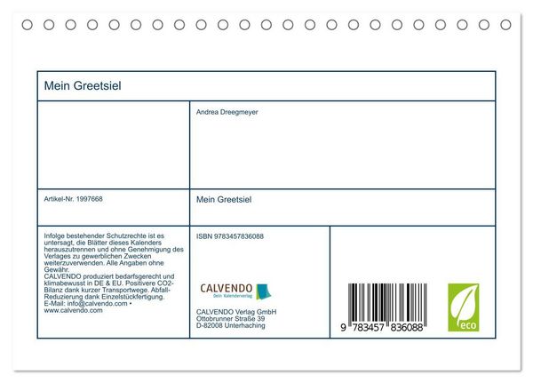 Produktbild: Mein Greetsiel (Tischkalender 2026 DIN A5 quer), CALVENDO Monatskalender