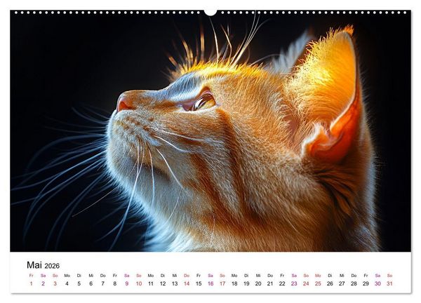 Produktbild: Katzenzauber - Samtpfoten im Jahreslauf (Wandkalender 2026 DIN A2 quer), CALVENDO Monatskalender