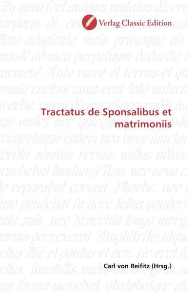 Produktbild: Tractatus de Sponsalibus et matrimoniis