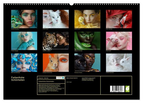 Produktbild: Farbenfrohe Sch&ouml;nheiten (hochwertiger Premium Wandkalender 2026 DIN A2 quer), Kunstdruck in Hochglanz
