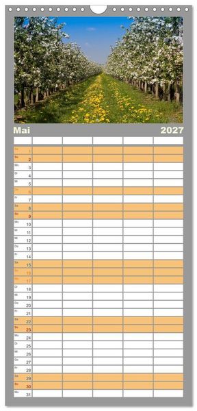 Produktbild: Familienplaner 2027 - Das Alte Land- im Rhythmus der Jahreszeiten mit 5 Spalten (Wandkalender, 21 x 45 cm) CALVENDO