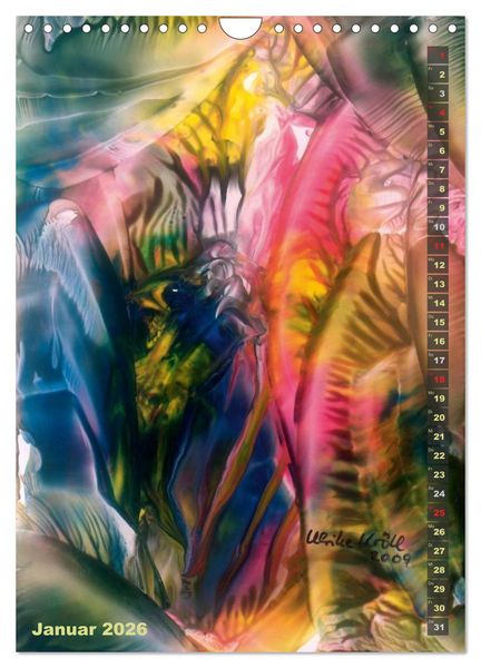 Produktbild: Encaustic-Malerei Kunstkalender 2026 (Wandkalender 2026 DIN A4 hoch), CALVENDO Monatskalender