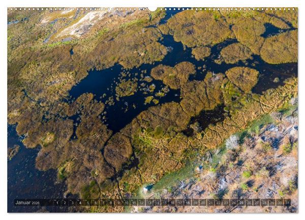 Produktbild: Okavango - Das Delta von oben (Wandkalender 2026 DIN A2 quer), CALVENDO Monatskalender