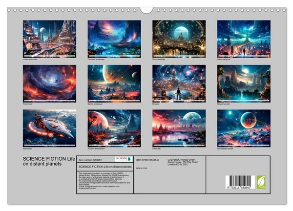 Produktbild: SCIENCE FICTION Life on distant planets (Wall Calendar 2026 DIN A3 landscape), CALVENDO 12 Month Wall Calendar