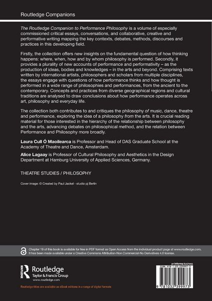 Produktbild: The Routledge Companion to Performance Philosophy