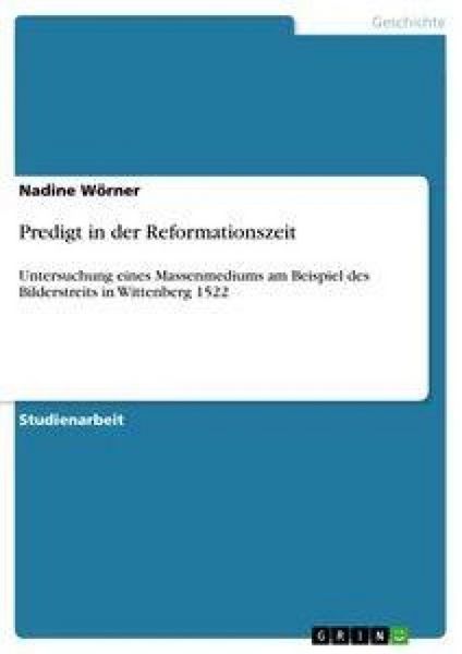Produktbild: Predigt in der Reformationszeit