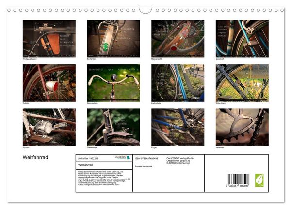 Produktbild: Weltfahrrad (Wandkalender 2026 DIN A3 quer), CALVENDO Monatskalender