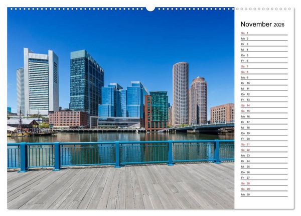 Produktbild: Stadtansichten aus Boston (hochwertiger Premium Wandkalender 2026 DIN A2 quer), Kunstdruck in Hochglanz