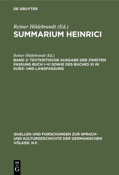 Produktbild: Textkritische Ausgabe der zweiten Fassung Buch I&ndash;VI sowie des Buches XI in Kurz- und Langfassung