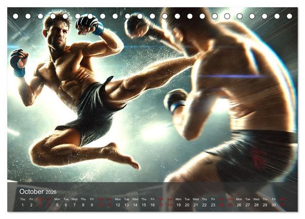 Produktbild: MMA UK - The ultimate fight (Desk Calendar 2026 DIN A5 landscape), CALVENDO 12 Month DeskCalendar