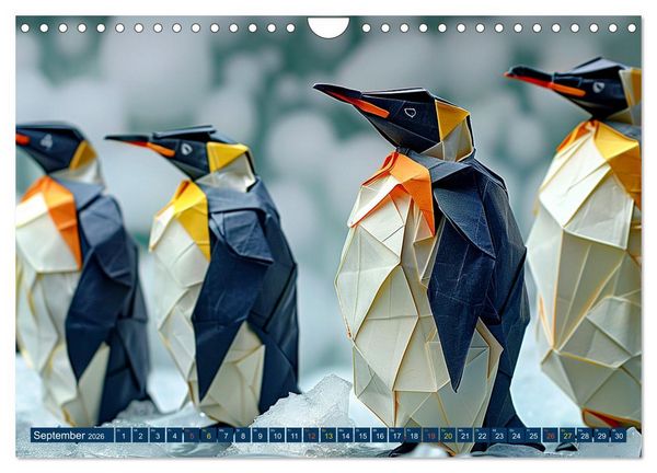 Produktbild: PINGUINE - modern Art (Wandkalender 2026 DIN A4 quer), CALVENDO Monatskalender