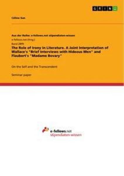Produktbild: The Role of Irony in Literature. A Joint Interpretation of Wallace's "Brief Interviews with Hideous Men" and Flaubert's "Madame Bovary"
