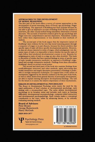 Produktbild: Approaches to the Development of Moral Reasoning
