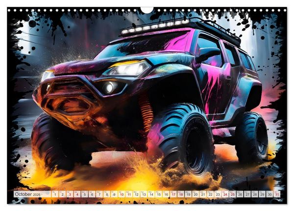 Produktbild: OFF-ROAD CARS Amazing AI-generated vehicles (Wall Calendar 2026 DIN A3 landscape), CALVENDO 12 Month Wall Calendar