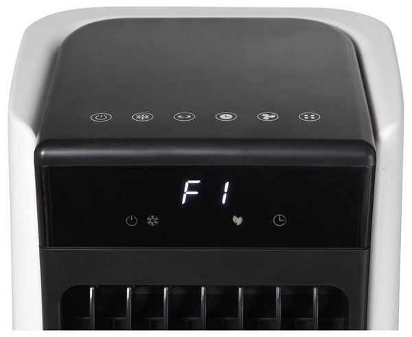Produktbild: Sygonix Luftk&uuml;hler 90 W (L x B x H) 300 x 325 x 1130 mm Wei&szlig; mit Fernbedienung, Oszillierend, LED-Display, Timer
