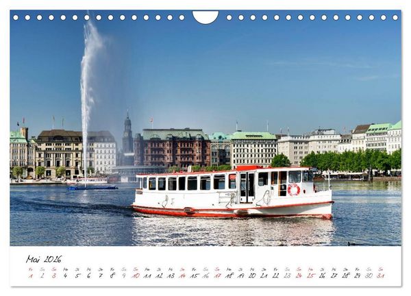 Produktbild: Mit Hamburg durchs Jahr 2026 (Wandkalender 2026 DIN A4 quer), CALVENDO Monatskalender