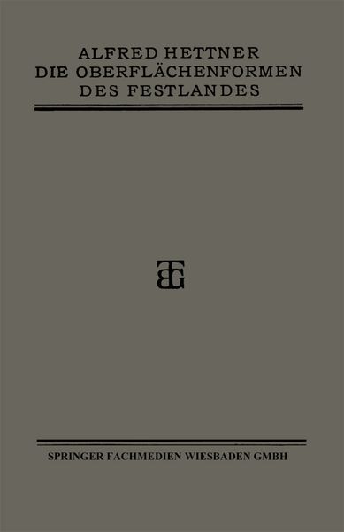 Produktbild: Die Oberfl&auml;chenformen des Festlandes