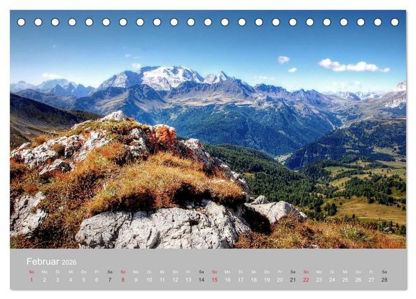 Produktbild: Giganten der Dolomiten - Die Dreitausender (Tischkalender 2026 DIN A5 quer), CALVENDO Monatskalender