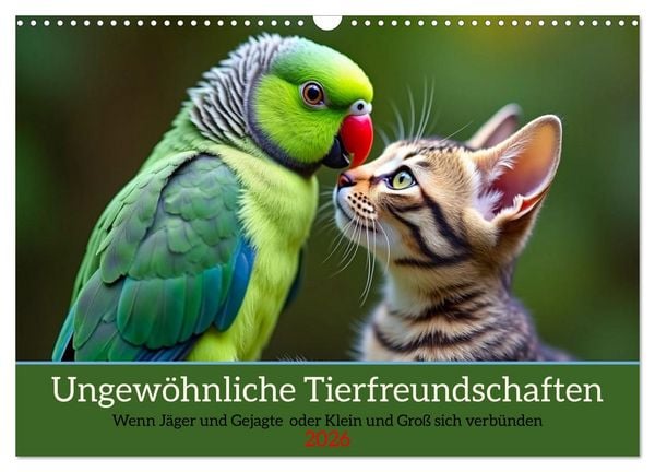 Produktbild: Ungew&ouml;hnliche Tierfreundschaften (Wandkalender 2026 DIN A3 quer), CALVENDO Monatskalender