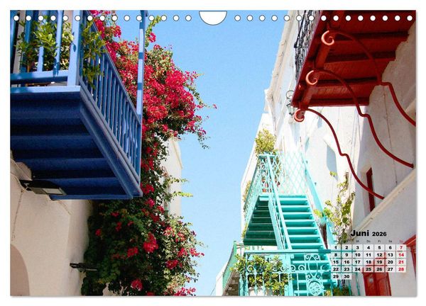 Produktbild: Liebenswertes Griechenland Amorgos und Mykonos (Wandkalender 2026 DIN A4 quer), CALVENDO Monatskalender