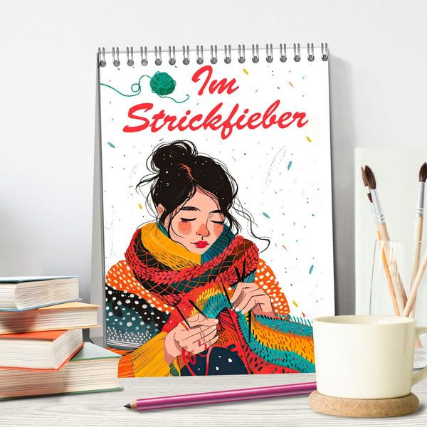 Produktbild: Im Strickfieber (Tischkalender 2026 DIN A5 hoch), CALVENDO Monatskalender