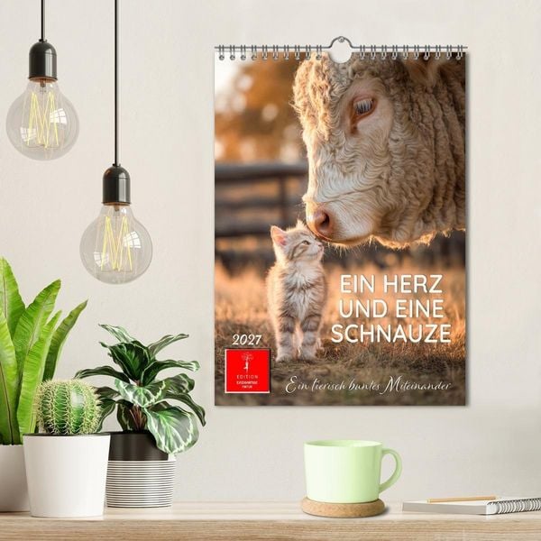 Produktbild: Ein Herz und eine Schnauze - Ein tierisch buntes Miteinander (Wandkalender 2027 DIN A4 hoch), CALVENDO Monatskalender