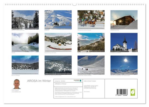 Produktbild: AROSA im Winter (hochwertiger Premium Wandkalender 2026 DIN A2 quer), Kunstdruck in Hochglanz