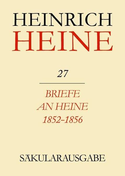 Produktbild: Briefe an Heine 1852-1856