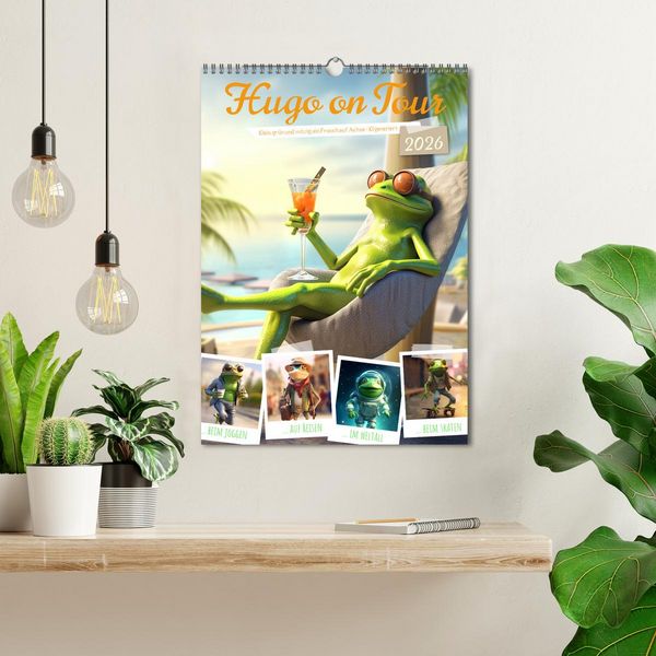 Produktbild: Hugo on Tour (Wandkalender 2026 DIN A3 hoch), CALVENDO Monatskalender