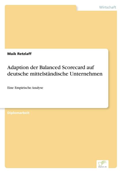 Produktbild: Adaption der Balanced Scorecard auf deutsche mittelst&auml;ndische Unternehmen