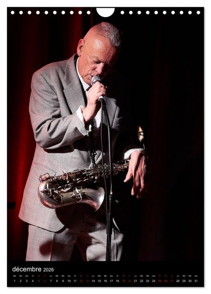 Produktbild: Jazz on sax (Calendrier mural 2026 DIN A4 horizontal), CALVENDO calendrier mensuel