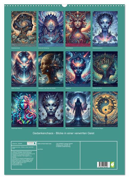 Produktbild: Gedankenchaos - Blicke in einer verwirrten Geist (Wandkalender 2027 DIN A2 hoch), CALVENDO Monatskalender