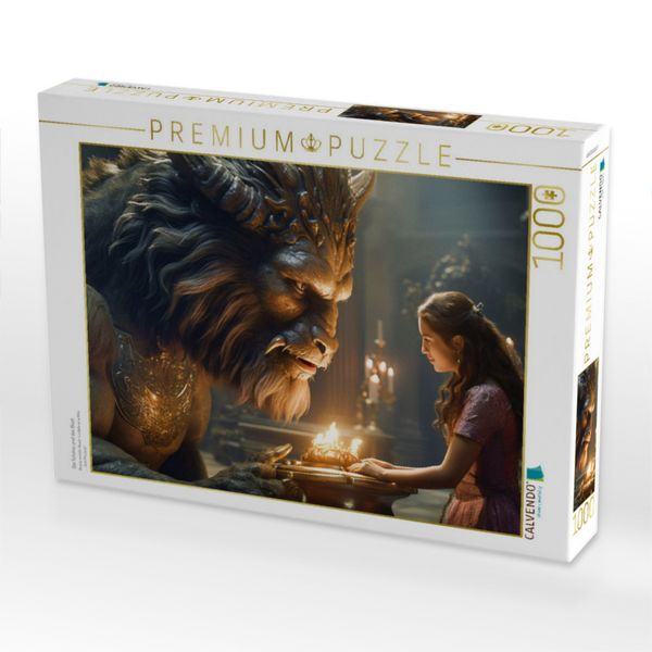 Produktbild: CALVENDO Puzzle Die Sch&ouml;ne und das Biest | 1000 Teile Lege-Gr&ouml;&szlig;e 64x48cm Foto-Puzzle f&uuml;r gl&uuml;ckliche Stunden