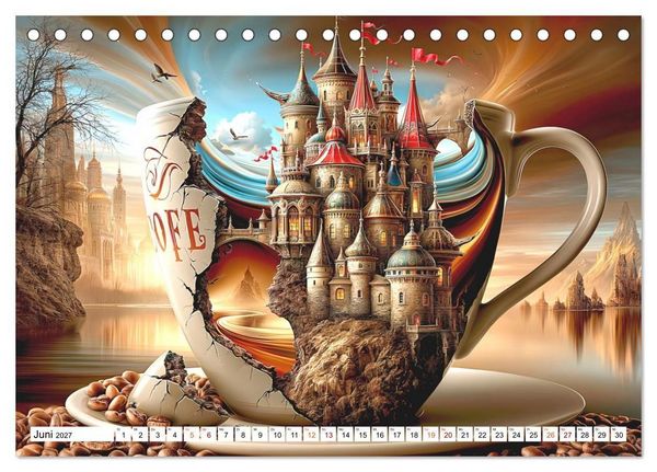 Produktbild: Zwischen Tassenrand und Traum (Tischkalender 2027 DIN A5 quer), CALVENDO Monatskalender