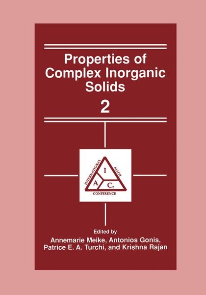 Produktbild: Properties of Complex Inorganic Solids 2
