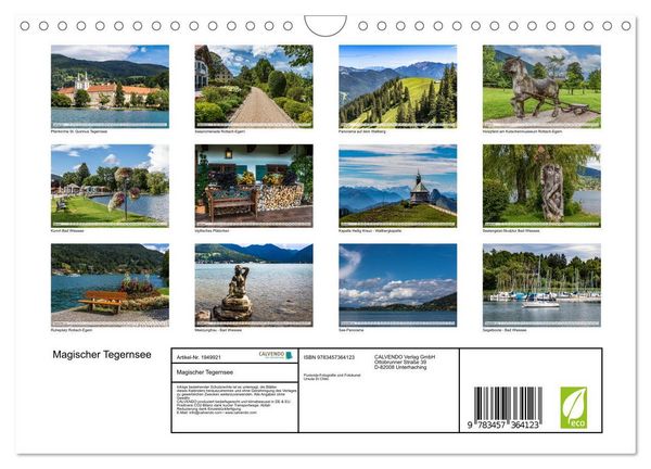 Produktbild: Magischer Tegernsee (Wandkalender 2026 DIN A4 quer), CALVENDO Monatskalender