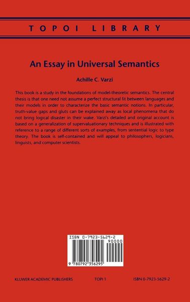 Produktbild: An Essay in Universal Semantics