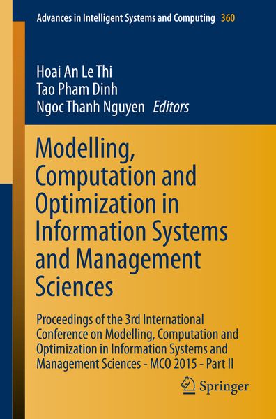 Produktbild: Modelling, Computation and Optimization in Information Systems and Management Sciences