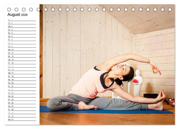 Produktbild: Yoga - ganz einfach zuhause (Tischkalender 2026 DIN A5 quer), CALVENDO Monatskalender