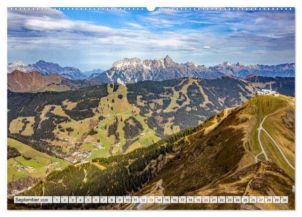 Produktbild: Gr&uuml;&szlig;e aus Saalbach (Wandkalender 2026 DIN A2 quer), CALVENDO Monatskalender