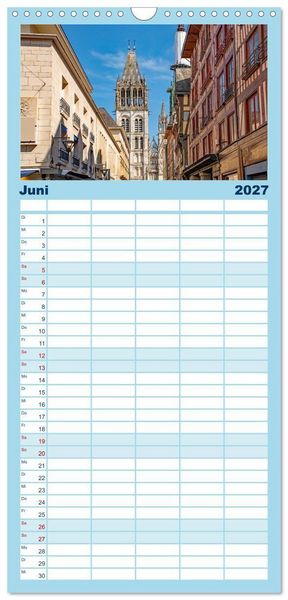 Produktbild: Familienplaner 2027 - Rouen - ein traumhaftes Reiseziel mit 5 Spalten (Wandkalender, 21 x 45 cm) CALVENDO