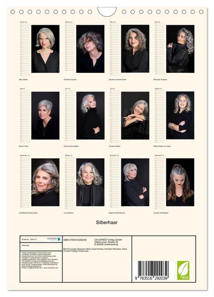 Produktbild: Silberhaar (Wandkalender 2026 DIN A4 hoch), CALVENDO Monatskalender