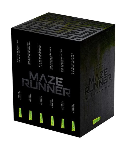 Produktbild: Maze-Runner-Schuber (6 B&auml;nde im Taschenbuch-Schuber inklusive Bonusband mit &raquo;Crank Palace&laquo; und &raquo;Die Geheimakten&laquo;)