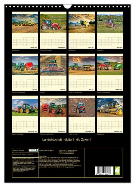 Produktbild: Landwirtschaft - digital in die Zukunft (Wandkalender 2026 DIN A3 hoch), CALVENDO Monatskalender