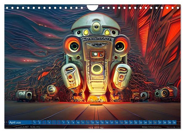 Produktbild: Robots (Wall Calendar 2026 DIN A4 landscape), CALVENDO 12 Month Wall Calendar