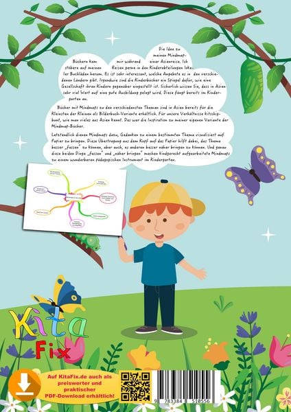 Produktbild: KitaFix-Mindmap Schmetterlinge (Fertig ausgearbeitete Gedankenlandkarten f&uuml;r die Vorschularbeit in Kindergarten und Kita)