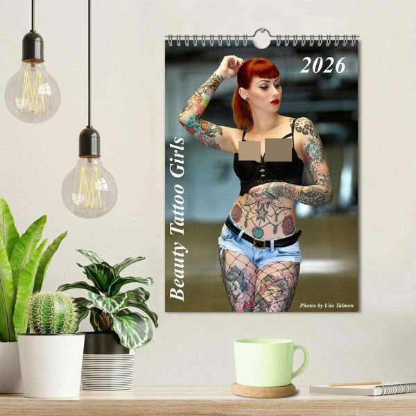Produktbild: Beauty Tattoo Girls 2026 (Wandkalender 2026 DIN A4 hoch), CALVENDO Monatskalender