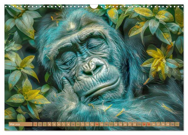 Produktbild: Tierische Tr&auml;umer - Sanft ruhend (Wandkalender 2026 DIN A3 quer), CALVENDO Monatskalender
