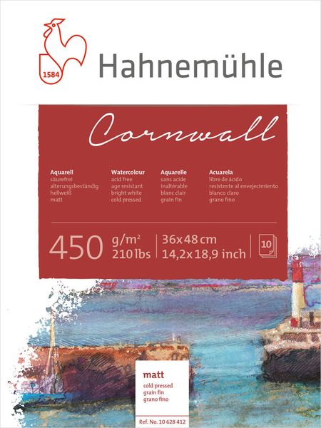Produktbild: Hahnem&uuml;hle Papier Cornwall, 36 x 48 cm, 450 g/m&sup2;