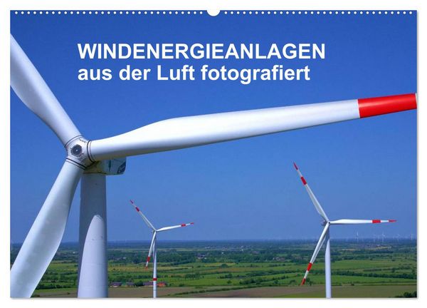 Produktbild: Windkraftanlagen aus der Luft fotografiert (Wandkalender 2026 DIN A2 quer), CALVENDO Monatskalender